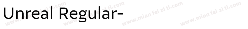 Unreal Regular字体转换